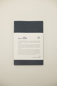 Nachhaltiges Notizbuch Ella mit Ausklappseite und 48 blanko Seiten aus Up/Recyclingpapier - in love with paper
