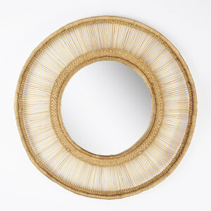 Spiegel Malawi Sun aus Rattan, rund, fair und nachhaltig hergestellt - By Native