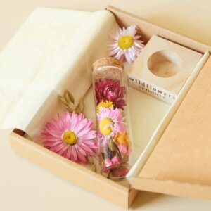 Trockenblumen in Vasen im Briefpaket - Floriette