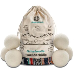 Trocknerbälle aus Schafwolle| für flauschig weiche & fluffige Wäsche - Chinchilla