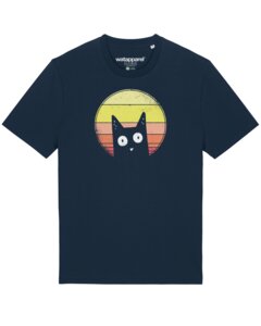 T-Shirt Unisex Sunset Cat - watapparel