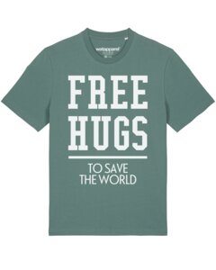 T-Shirt Unisex Free hugs to save the world - watapparel