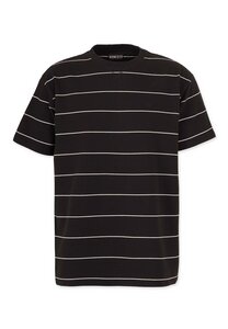 Oversize French Terry Striped T-Shirt - Honesty Rules