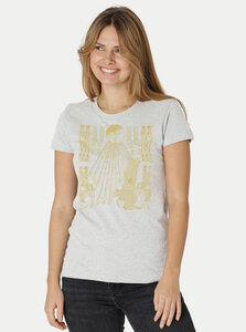Damen Fit T-Shirt Sonnenscheibe Aton - Peaces.bio - handbedruckte Biomode