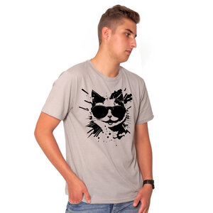 "Cool Cat" Männer T-Shirt von EarthPositive - HANDGEDRUCKT