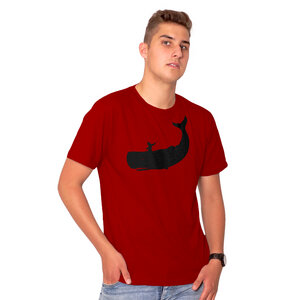 "Cowboy und Wal" Männer T-Shirt - HANDGEDRUCKT
