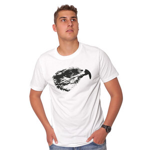 "Falke" Männer T-Shirt reine Biobaumwolle (kbA) - HANDGEDRUCKT