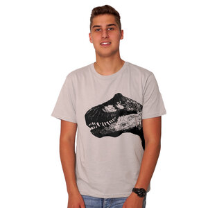 "T-Rex" Männer T-Shirt reine Biobaumwolle (kbA) - HANDGEDRUCKT