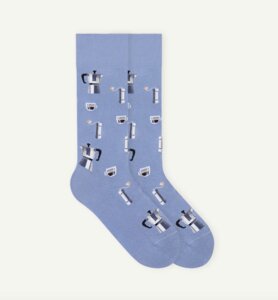Gemusterte Socken mit Espresso Icon | 1 Paar - von Jungfeld