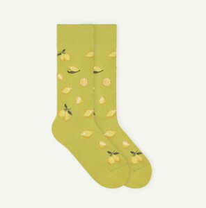 Gemusterte Socken mit Zitronen Icon | 1 Paar - von Jungfeld