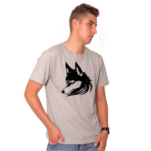 "Wolf" Männer T-Shirt von EarthPositive - HANDGEDRUCKT