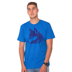 "Wolf" Männer T-Shirt von EarthPositive - HANDGEDRUCKT