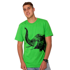 "Elefant" Herren T-Shirt - HANDGEDRUCKT