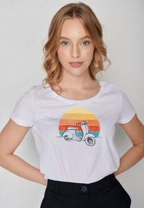 Lifestyle Scooter Loves - T-Shirt für Damen - GREENBOMB