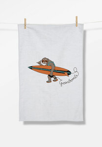 Animal Sloth Surf Tea Towel - Geschirrtuch - GREENBOMB
