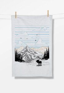 Nature Moose Mountain Tea Towel - Geschirrtuch - GREENBOMB