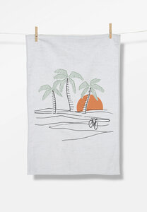 Nature Sunset Palms Tea Towel - Geschirrtuch - GREENBOMB