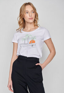 Nature Sunset Palms  Loves - T-Shirt für Damen - GREENBOMB