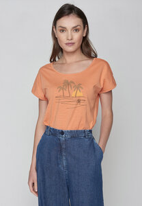 Nature Sunset Palms  Cool - T-Shirt für Damen - GREENBOMB