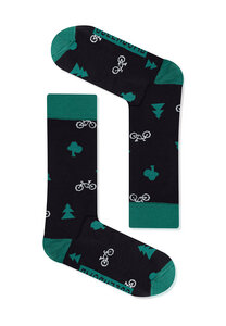 Bike Forest Night - Socken für Unisex - GREENBOMB