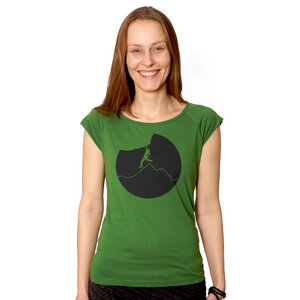 "Klettern" Bamboo Frauen T-Shirt - HANDGEDRUCKT