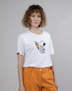 Peanuts Icecream Oversize T-Shirt Weiß - Brava Fabrics