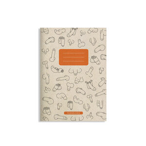 A5 Notizheft aus Graspapier - Maya Farbe: Carrot - Matabooks