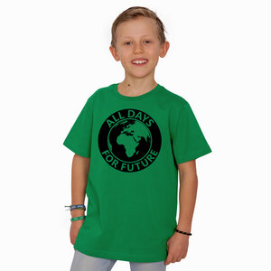 "All Days For Future" Kinder T-Shirt aus Biobaumwolle (kbA) - HANDGEDRUCKT