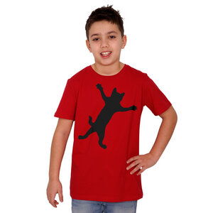 "Klammerkatze" Unisex Kinder T-Shirt - HANDGEDRUCKT