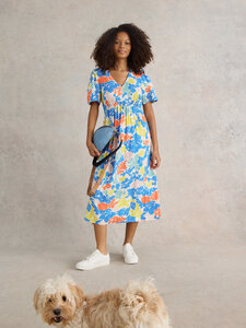 Sommerkleid - Lucy Eco Vero Midi Dress - aus EcoVero - White Stuff