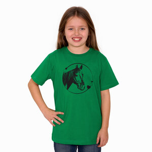 "Pferdeliebe" Unisex Kinder T-Shirt - HANDGEDRUCKT