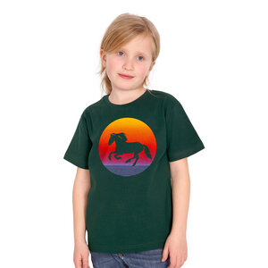 "Sunsethorse" Unisex Kinder-T-Shirt - HANDGEDRUCKT
