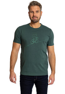 Elkline Herren T-Shirt Downhill | Fahrrad Bike Print Kurzarm Bio Baumwolle - Elkline