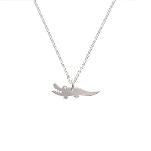 Kinderkette - kleines Krokodil, Anhänger/ Silber/ Silber vergoldet - BELLYBIRD Jewellery