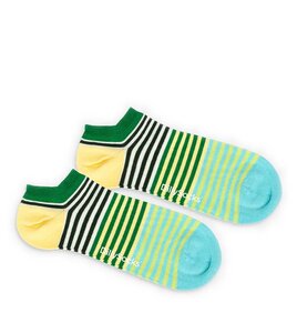 Kurze Socken Fine Line Green aus Biobaumwoll-Mix - DillySocks