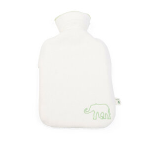 Bio-Kinder-Wärmflasche mit Bezug, 0,8l, Naturkautschuk - Grünspecht