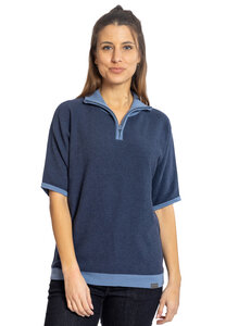 Elkline Damen Strick-Polo Shirt Breathe In | Kurzarm Poloshirt mit Kragen und Half-Zip - Elkline