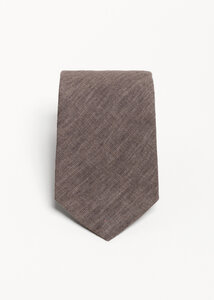 Die nachhaltige Krawatte „Frankfurt“ aus 100 % Leinen – normale Breite  - De IONESCU