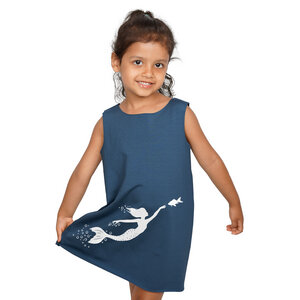 Meerjungfrau Kinderkleidchen - HANDGEDRUCKT