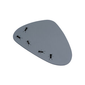 "Ameisen" Mousepad aus Recyclingleder Tropfenform - HANDGEDRUCKT