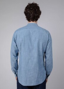 Denim Henley Shirt Indigo - Brava Fabrics