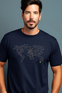T-Shirt mit Motiv / Worldmap - Kultgut