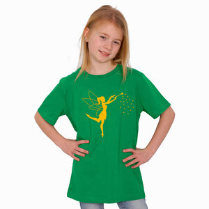 "Zauberfee" Kinder-T-Shirt reine Biobaumwolle (kbA) - HANDGEDRUCKT