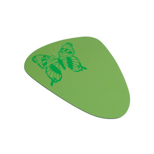 "Schmetterling-Tagpfauenauge" Mousepad aus Recyclingleder Tropfenform - HANDGEDRUCKT