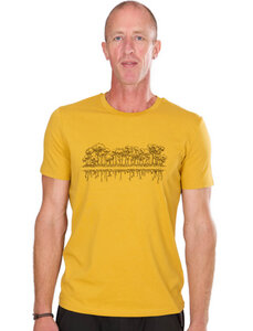 Shirt aus Biobaumwolle Fairwear für Herren "Mirror" in Ocre-Gelb - Life-Tree