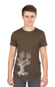 Ecovero Shirt für Herren "Olive Tree" Fern Green - Life-Tree