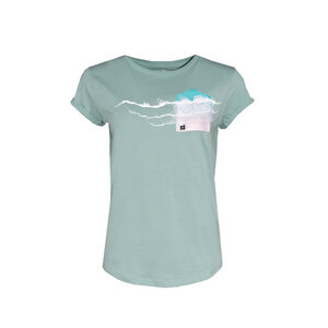 Damen T-Shirt Rundhals aus Bio-Baumwolle "Weißwasser BT" Grün - FÄDD