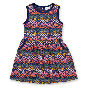 Mädchen Sommerkleid mit Blumendruck Bio Baumwolle - sense-organics