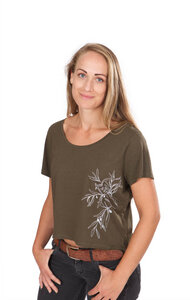 Ecovero Shirt für Damen "Olive Branch" in Fern Green - Life-Tree
