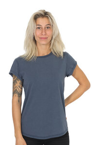 Shirt aus Biobaumwolle für Damen "Basic" Stone Washed Green/White/Red/Blue - Life-Tree